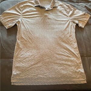 Peter Millar Gray Polo Shirt Casual Knit